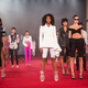 Naomi Campbell (center) and models walk the runway during the Off/White show as part of Paris Fashion Week Womenswear Spring/Summer 2018 on September 28, 2017 in Paris, France.